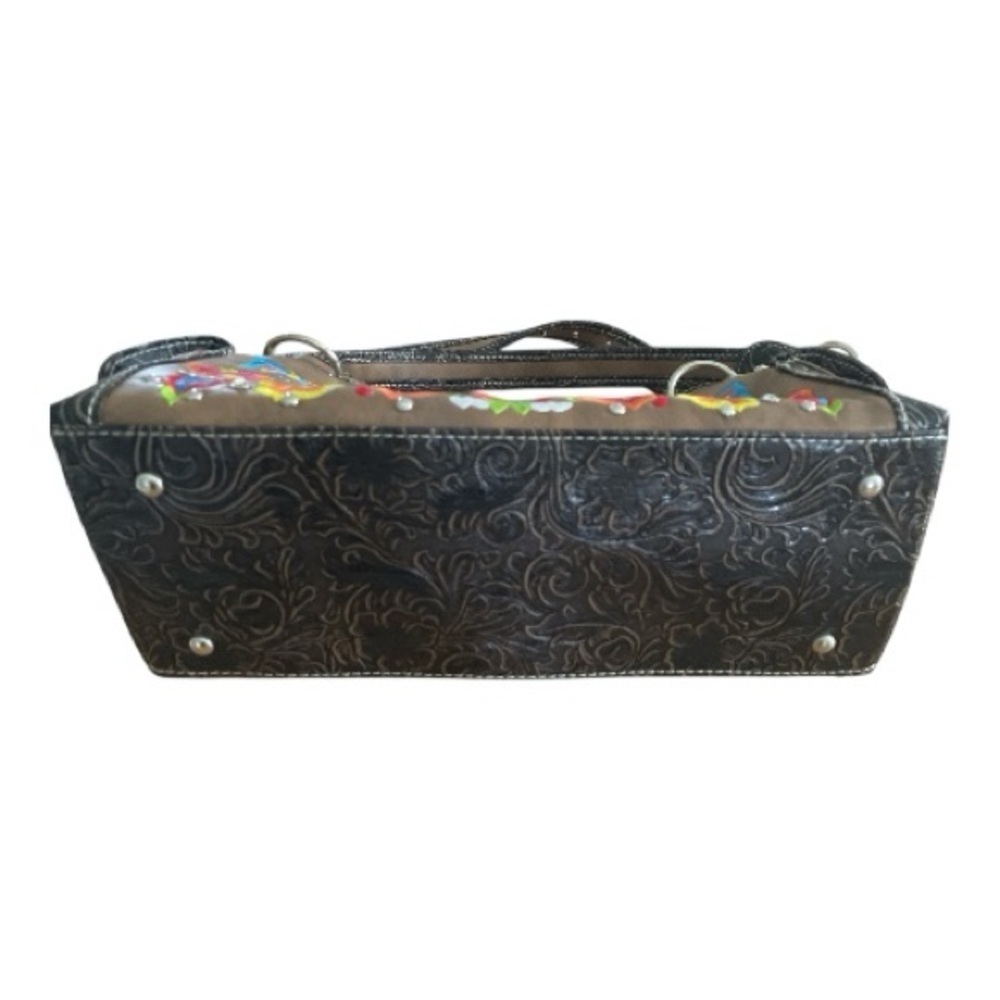 Colorful Butterfly & Floral Embroidered Handbag – Boho Chic Shoulder Bag - Picture 4 of 5